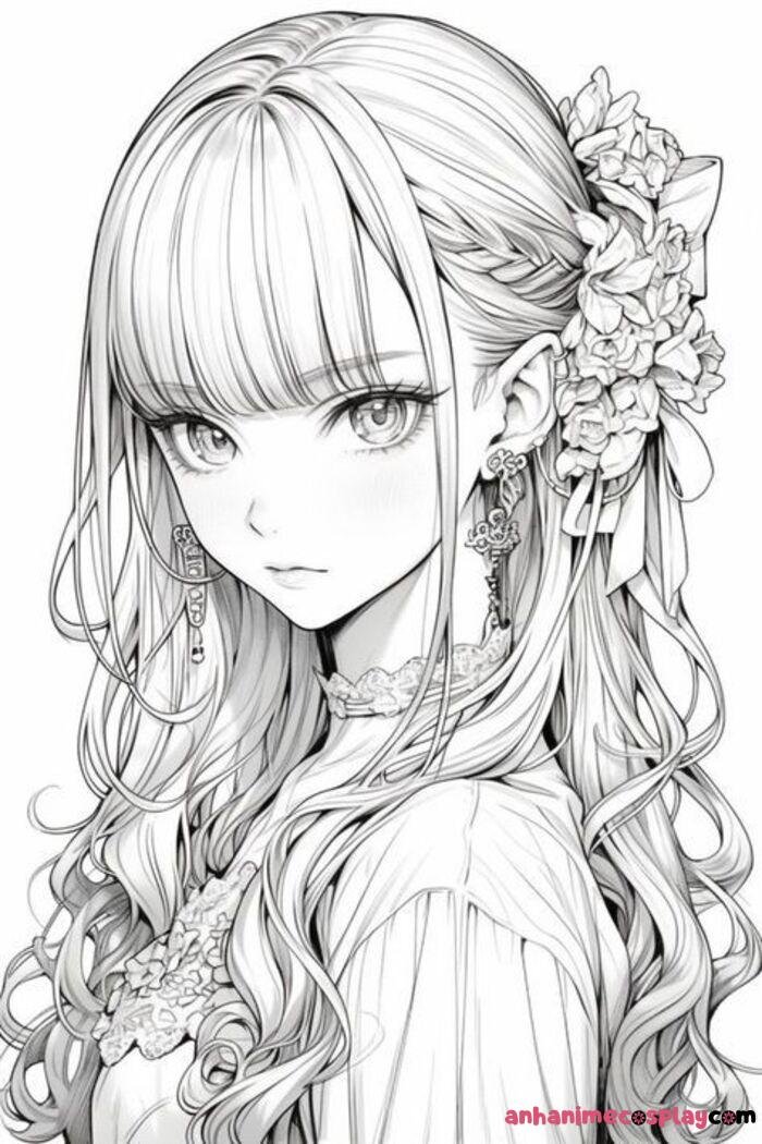 ảnh anime không màu đẹp full hd